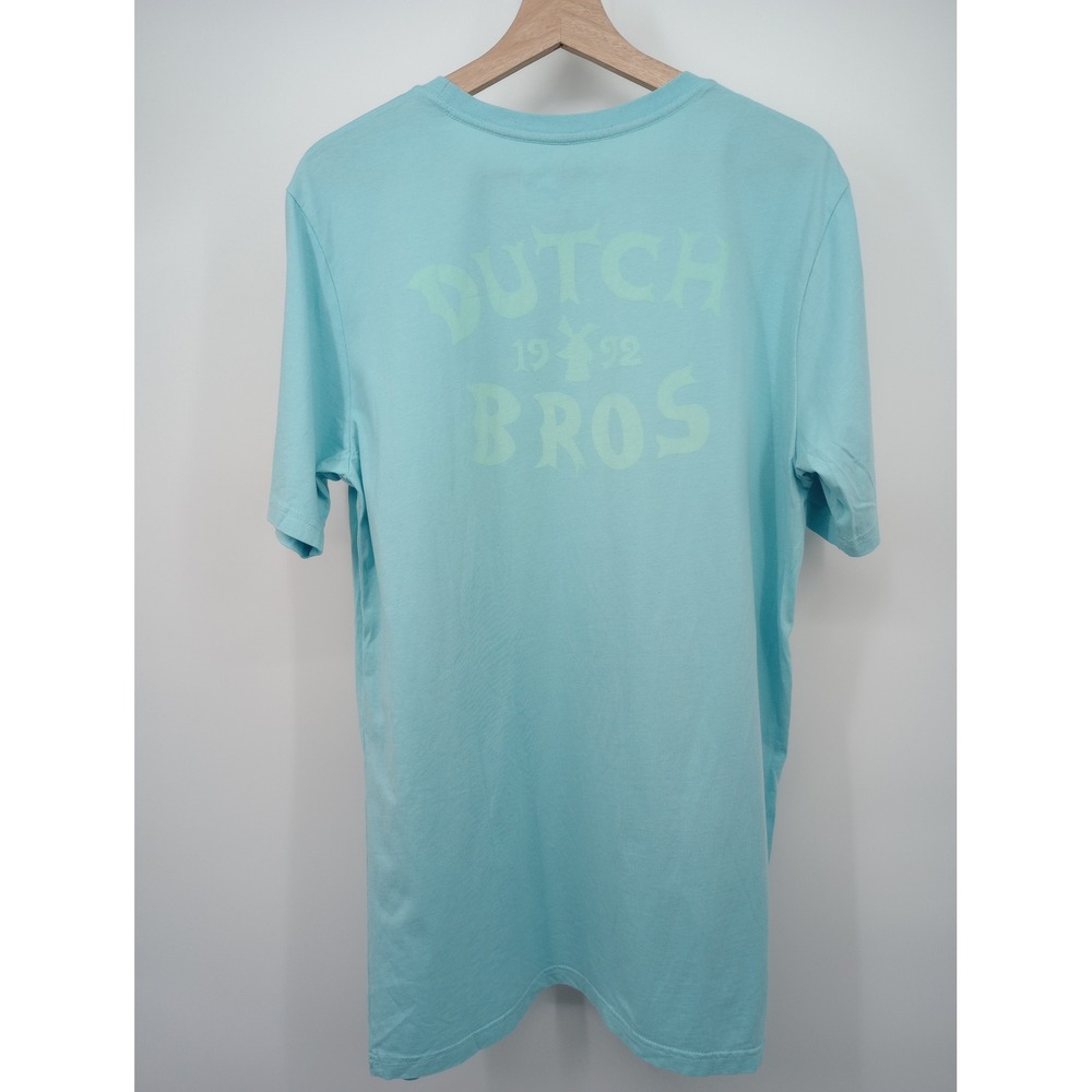 Dutch Bros Coffee T-Shirt Large Light Blue Graphic Tee 1992
